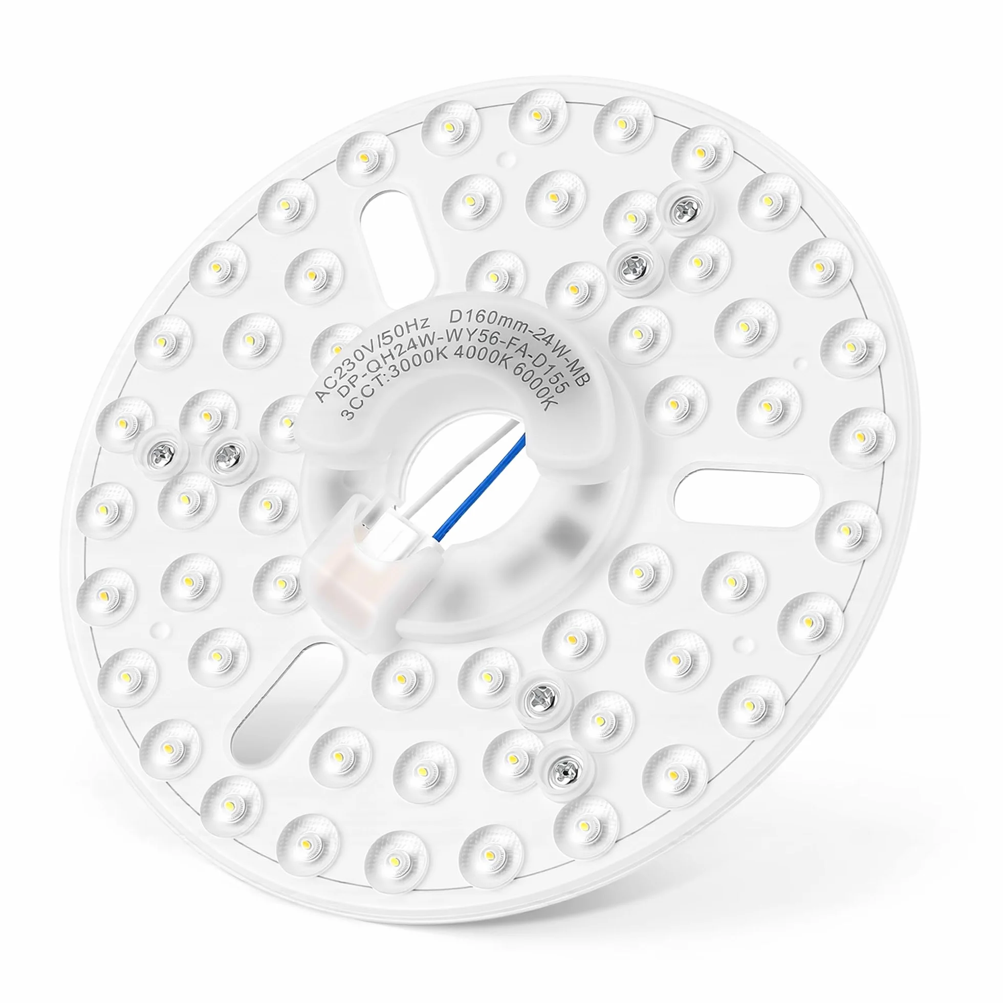 Kit de Luz del Ventilador de Techo LED de 6.3 Pulgadas Magnética de 24W Dimmable 3CCT 3000K 4000K 6000K Techo Ventilador Panel de Reemplazo de Luz (230V)