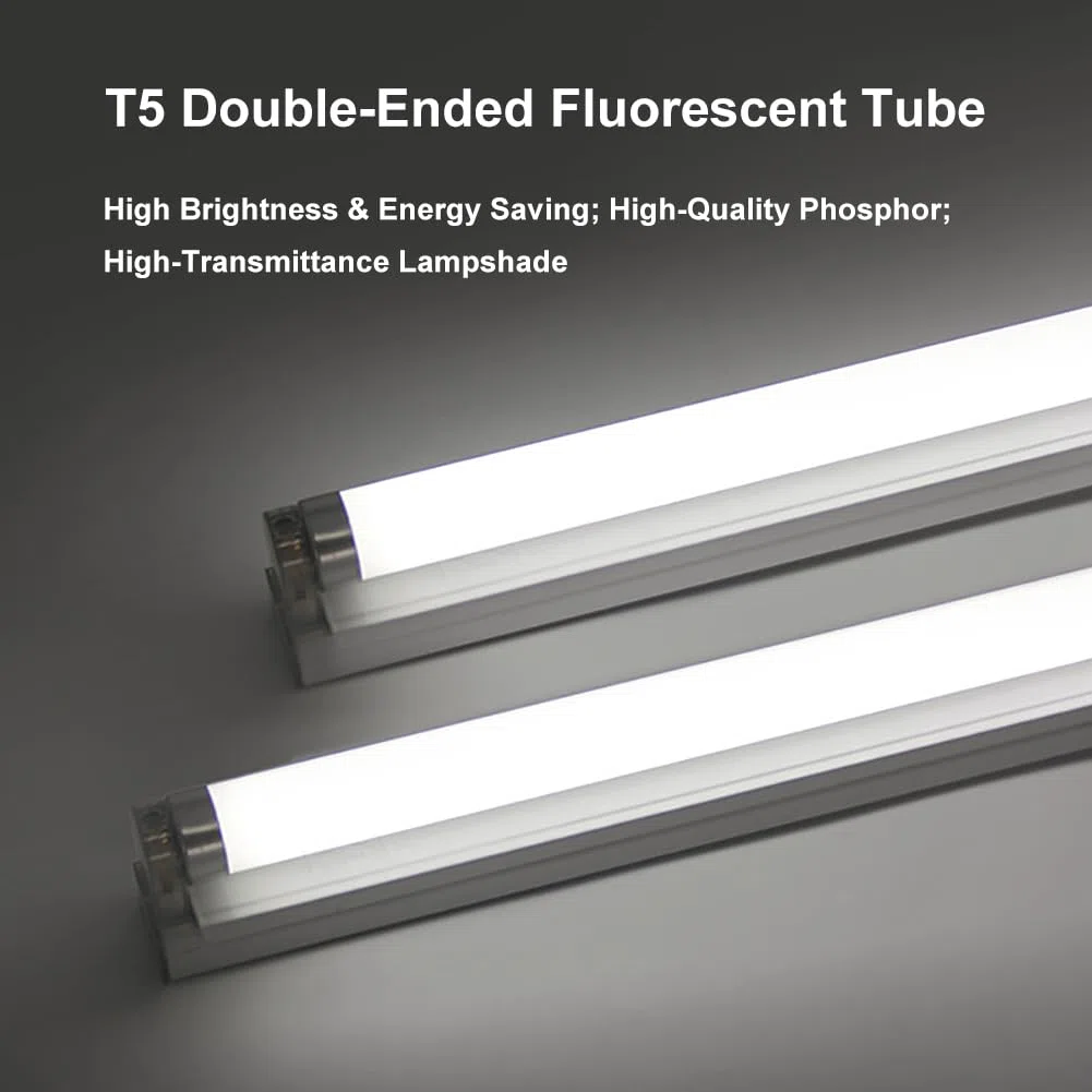 T5 6W Tubos Fluorescentes 212mm(excluyendo pines) Paquete De 2, Casquillo G5, Blanco Frío 4000K, 480 LM, Lámpara De Bajo Consumo, Luz De Emergencia De Bajo Consumo Para Cocina, Baño, Armario Y Garaje