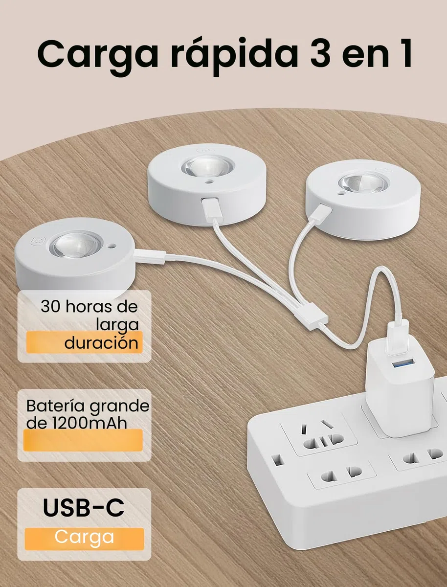 MERTTURM Recargable LED Armario Luz con Control Remoto, Regulables Mini LED Vitrina, 3 Temperaturas de Color, 9 RGB Iluminación de Armarios [3 Pieza]