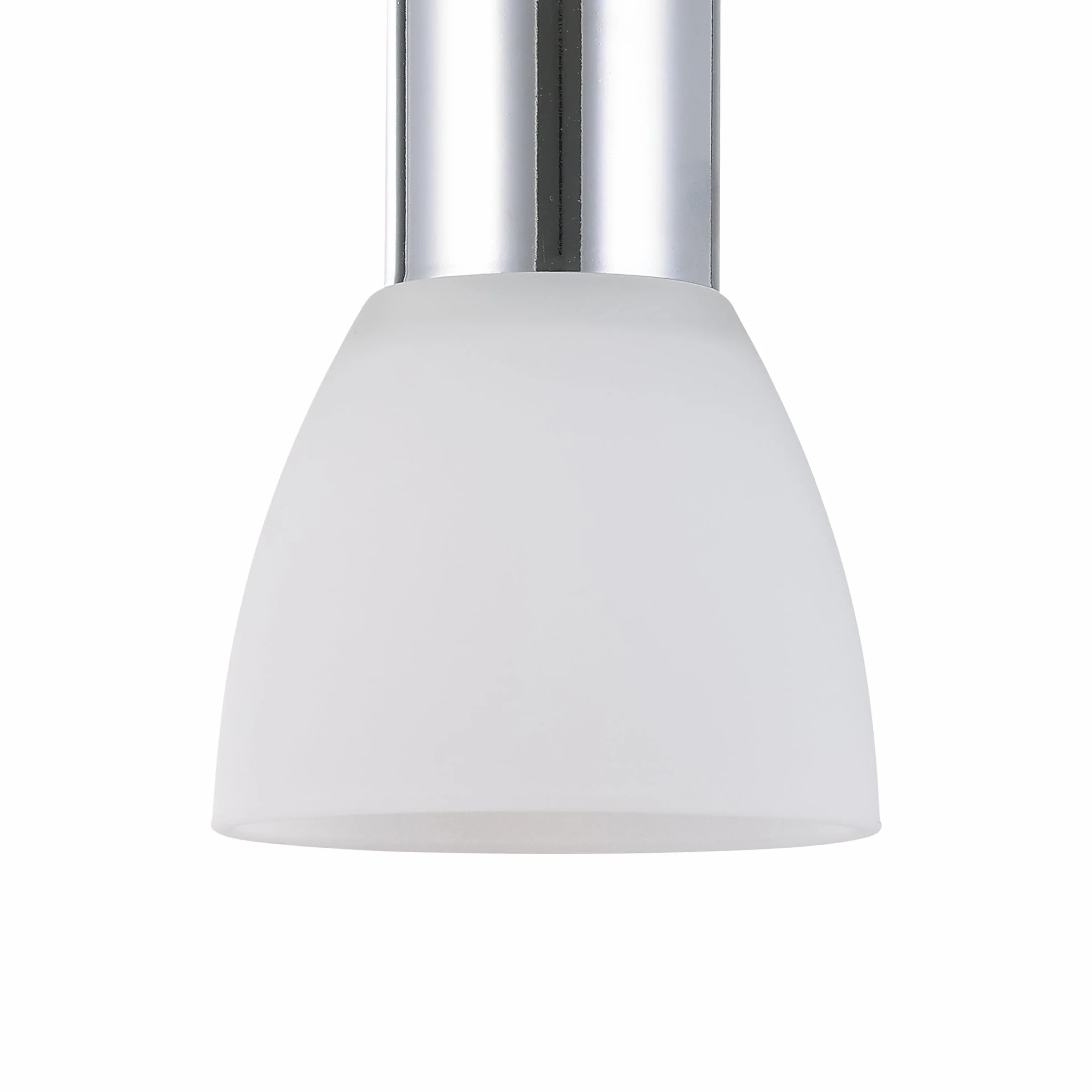 Eglo Lámpara de espejo con adhesivo, aplique de pared de metal y cristal opalino mate, lámpara para cuarto de baño en cromo, blanco, luz antihumedad, IP44, casquillo E14