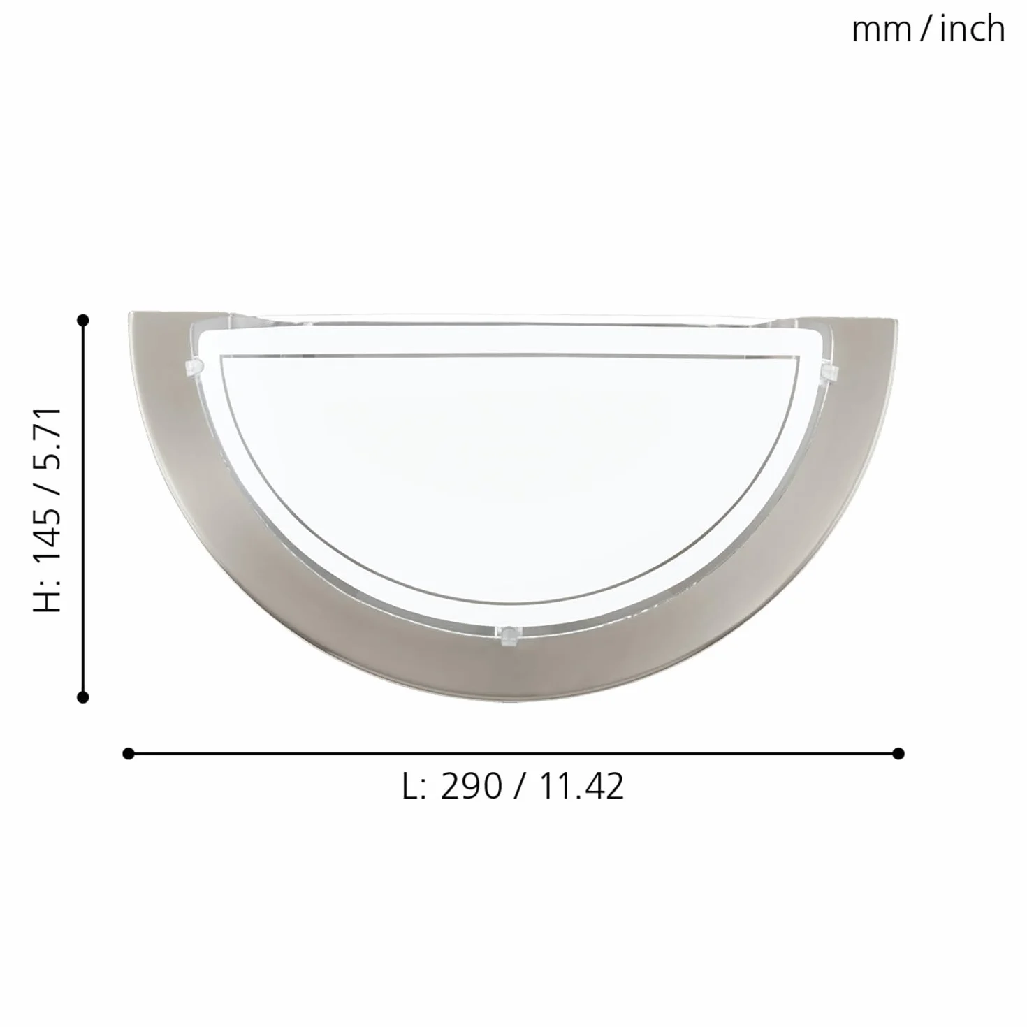 Applique métal et verre - Nickel - EGLO
