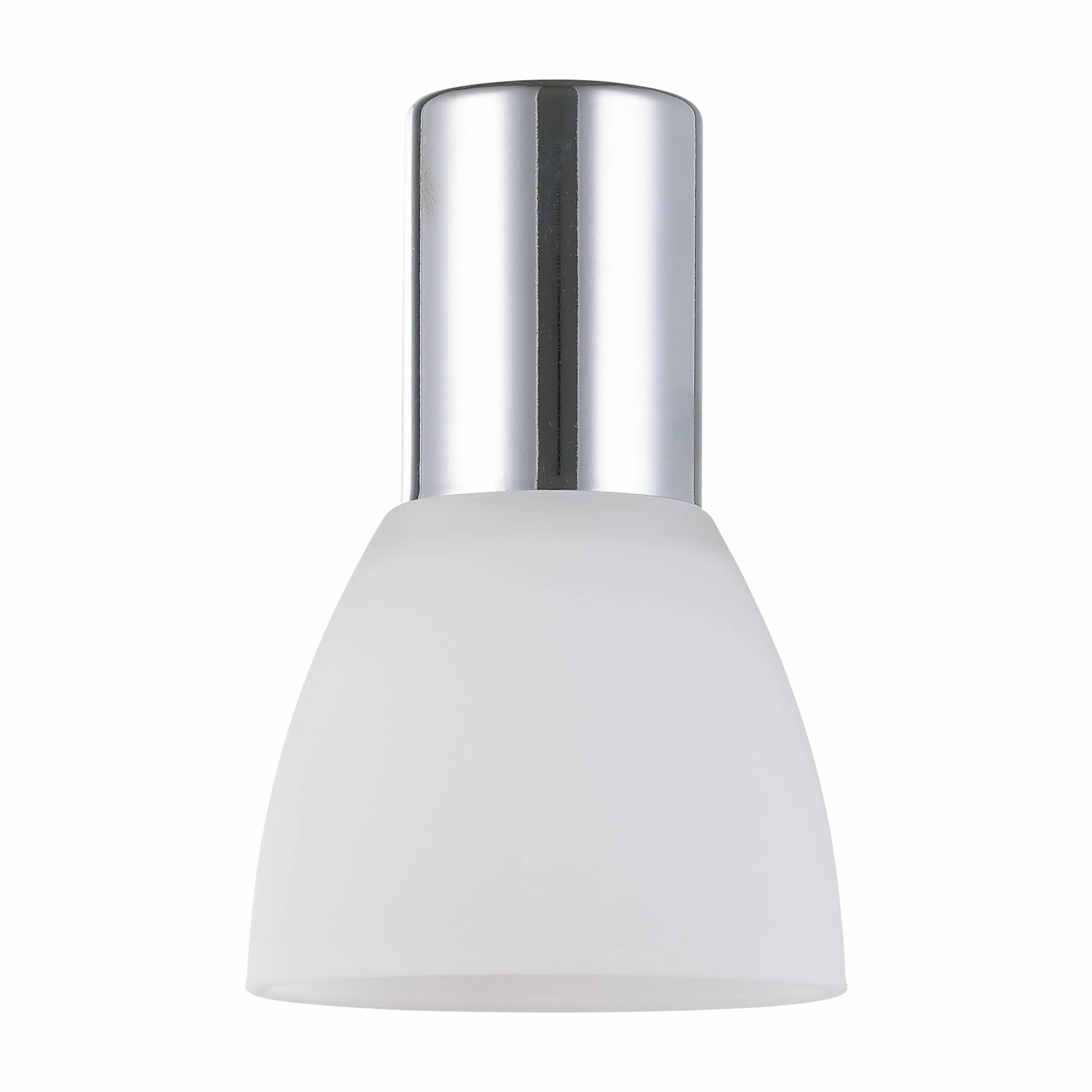 Eglo Lámpara de espejo con adhesivo, aplique de pared de metal y cristal opalino mate, lámpara para cuarto de baño en cromo, blanco, luz antihumedad, IP44, casquillo E14