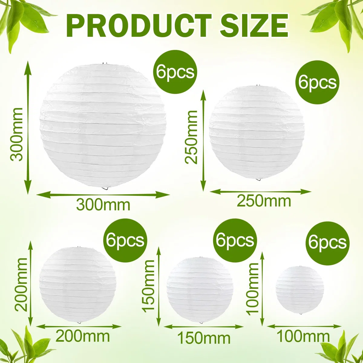 30 Piezas Linternas de Papel Blanco Farolillos de Papel para Bodas Comuniones Decoraciones de Fiestas de Jardín