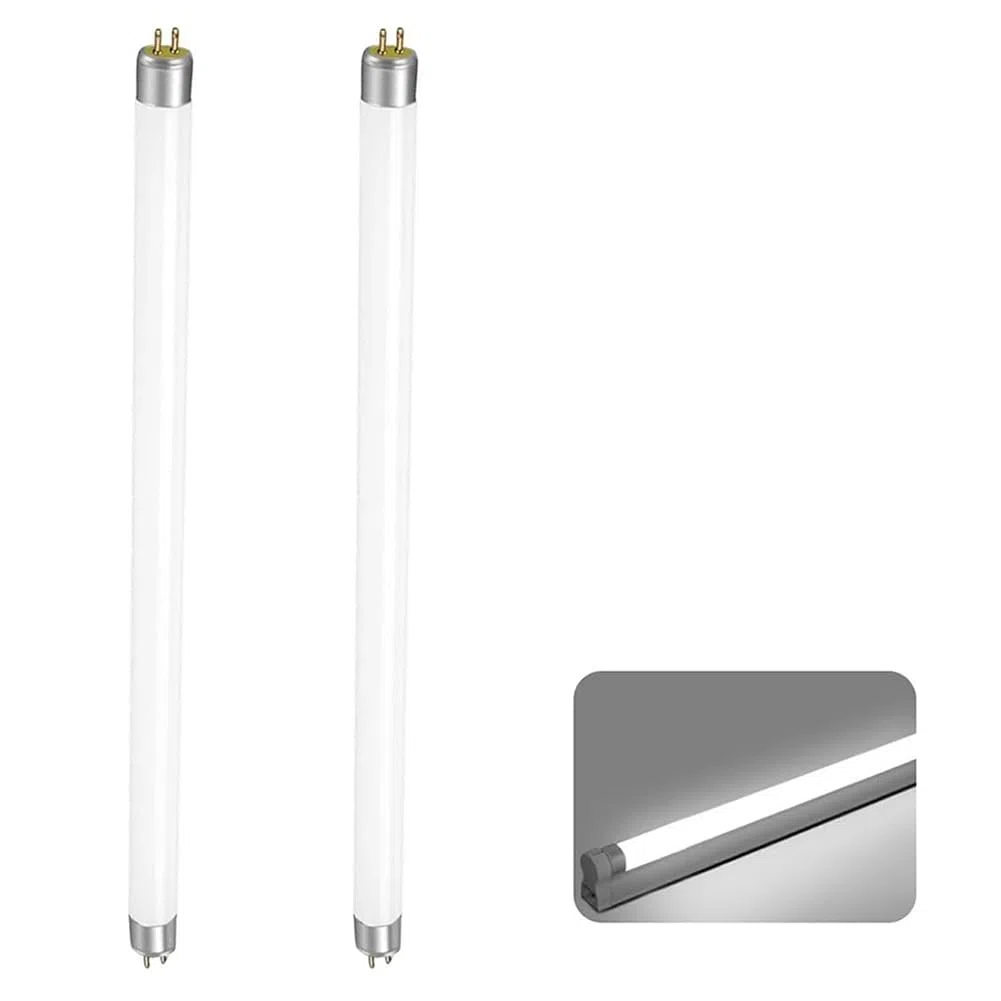 T5 6W Tubos Fluorescentes 212mm(excluyendo pines) Paquete De 2, Casquillo G5, Blanco Frío 4000K, 480 LM, Lámpara De Bajo Consumo, Luz De Emergencia De Bajo Consumo Para Cocina, Baño, Armario Y Garaje