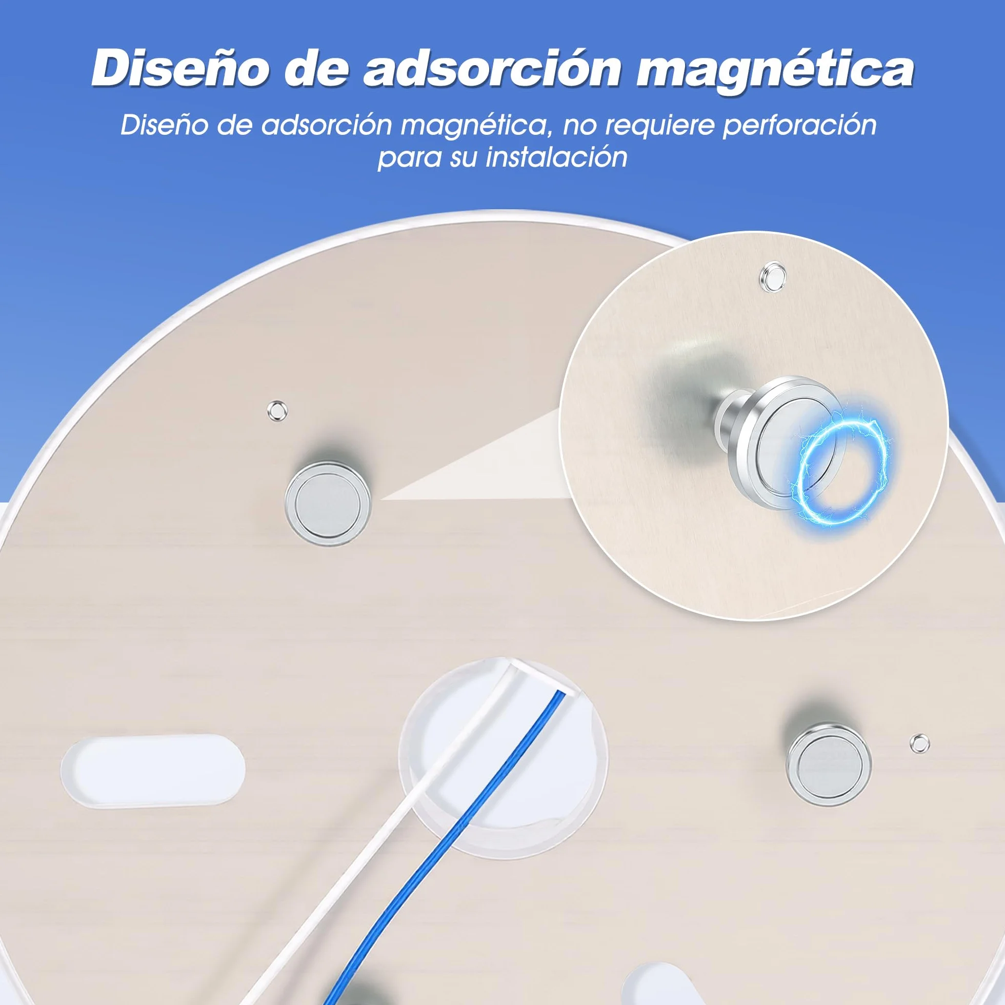 Kit de Luz del Ventilador de Techo LED de 6.3 Pulgadas Magnética de 24W Dimmable 3CCT 3000K 4000K 6000K Techo Ventilador Panel de Reemplazo de Luz (230V)